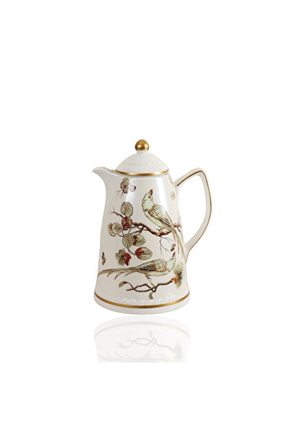 Porcelain Birds Thermos For Tea and Coffee - 0.75-Liter