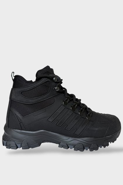Unisex Cold-Proof Zippered Trekking & Outdoor Boots Black