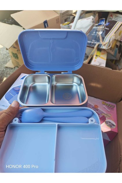 304 PASLANMAZ ÇELİK 1030ML 2 KATLI 2 BÖLMELİ BESLENME ÇANTASI TEMALI LUNCH BOX