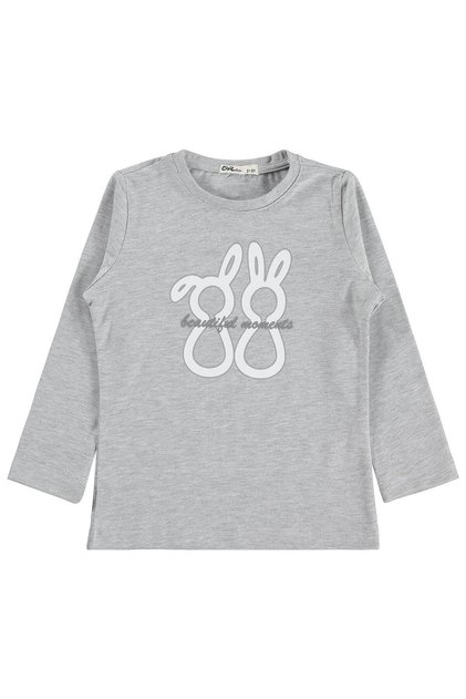 Rabbit Printed Sweatshirt for Ages 2-5 - Gray