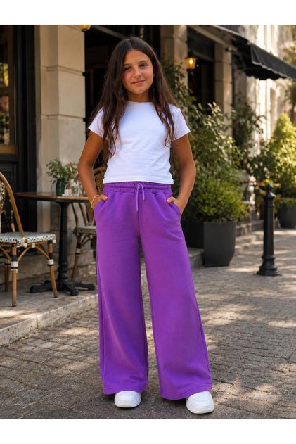 Palazzo Winter Three-Thread Shardooned Girls' Bottoms