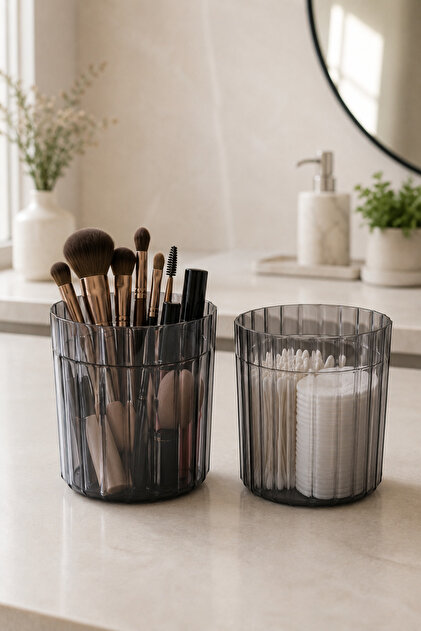 Bold 2-Piece Multi-Purpose Organizer Set, Cosmetic Organizer, Makeup Brush Holder, Pen Holder, and Bathroom Organizer