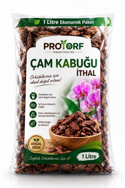 Orkide Toprağı | Çam kabuğu | Orkide Harcı | İthal | 1 litre | Orkide ve Saksı bitkileri İçin