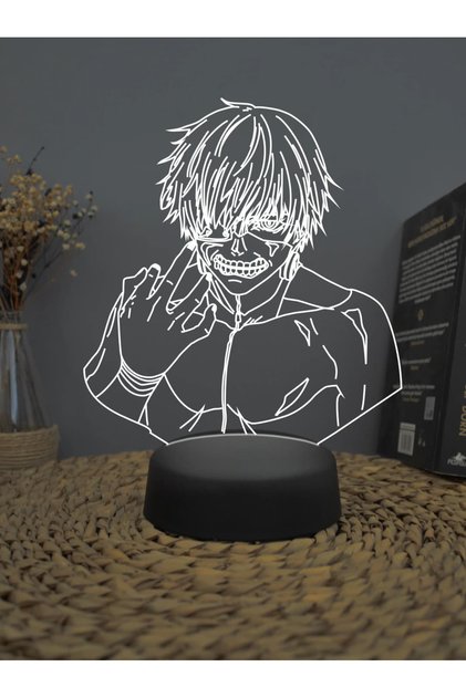 Ken Kaneki , Tokyo Ghoul - Pilli & Type-C Anime Dekoratif Hediye Lamba