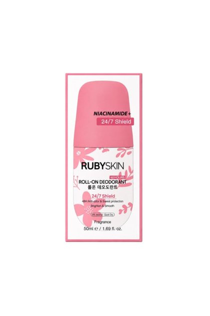 Ruby Skin Shield Whitening Deodorant for Underarms with Niacinamide Roll-On 50ml