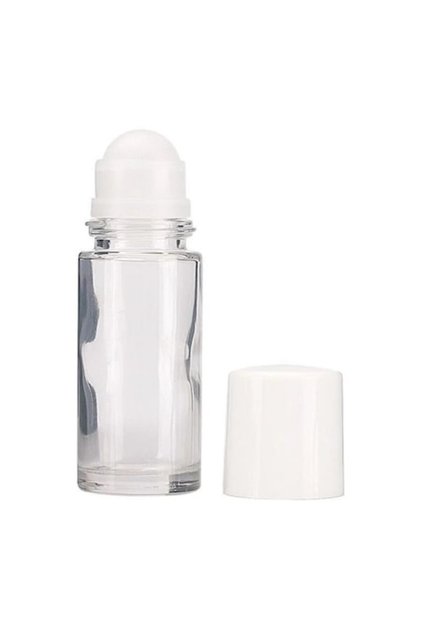 Roll-on din sticlă cu bilă de plastic, 50ml