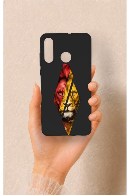 Huawei P30 Lite Compatible Cutout Lion Pattern Silicone Case