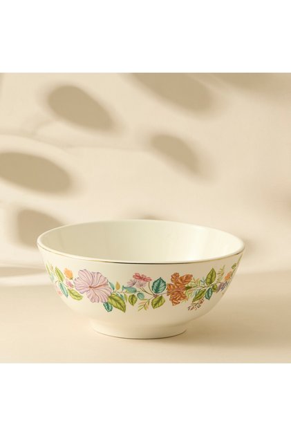 Summer Hot Flower Printed Ceramic Serving Bowl