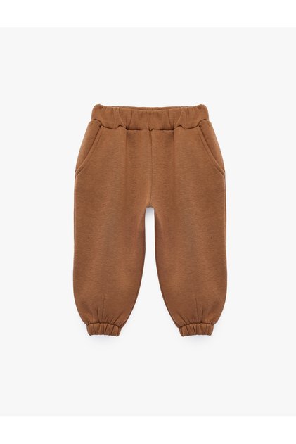 Pockets and Elastic Waist Barrel Cut Jogger Sweatpants