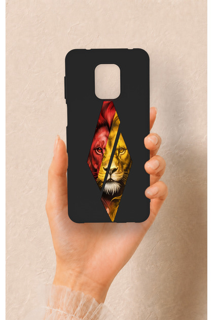 Redmi Note 9 Pro 9S Compatible Cutout Lion Pattern Silicone Case