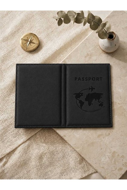 Pasaport Kılıfı - Pasaport Kabı - Siyah