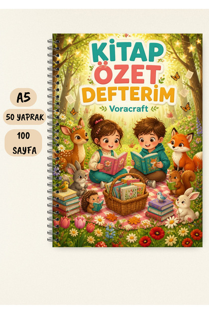 Children's Book Summary Notebook A5 50 Sheets 100 Pages Wire Spiral Kt00013