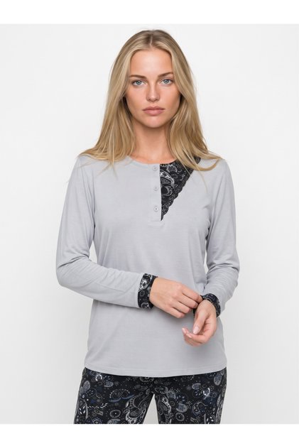 Women's Long Sleeved Viscose Pajama Set