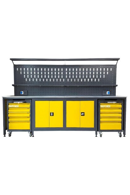 TTR4432 3 Metre Takım Tezgahı 2 Dolaplı + 2 Boş Takım Arabası
