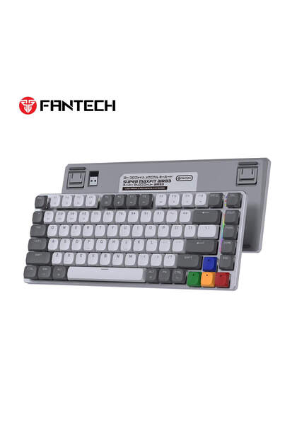 MK915 Tri-Mode Wireless ARGB Mechanical Keyboard,Anti Ghosting Keys,Aluminum Frame,83 Keys,Brown Switch,Grey