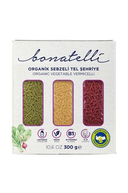 Organik Sebzeli Tel Şehriye 300 G