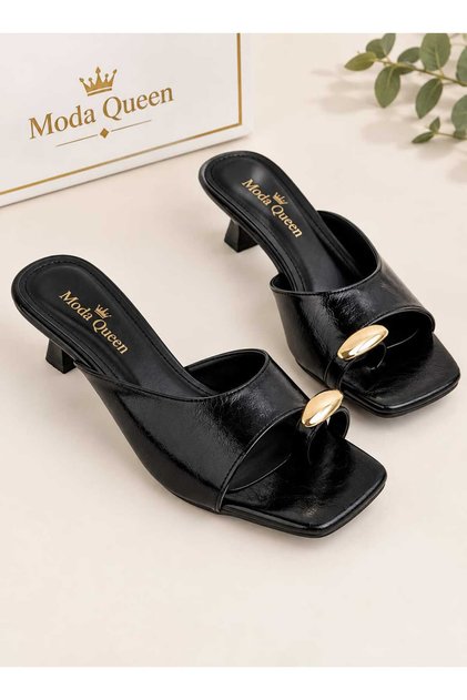 Women's Daily Slippers Short Heeled Flip-Flops Women's Slippers 3 cm