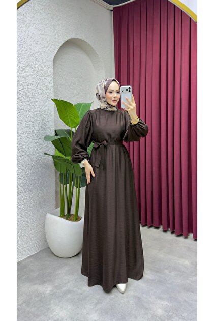 Selin Elbise 1025 Kahverengi