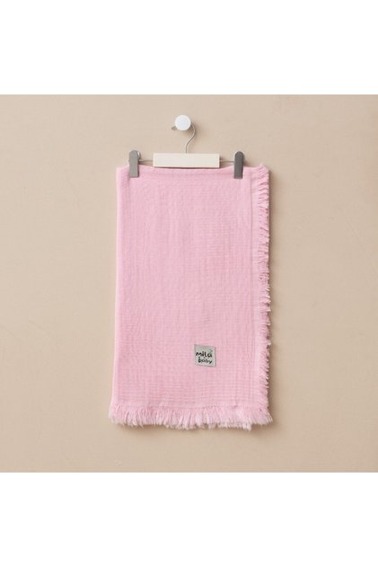 Muslin Baby Kids Blanket with Tassels Soft Cotton Breathable Sleeping and Stroller Cover