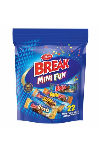 Break, Mini Fun, Crunchy Wafer Fingers in Creamy Milk Chocolate Mix, 384 g x 5 packets