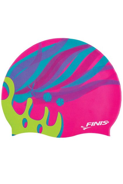 Casca inot silicon pentru copii Mermaid Silicone Cap Crown - roz multicolor
