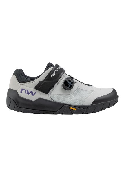 pantofi ciclism MTB AM - Overland Plus - Gri deschis | Mov închis