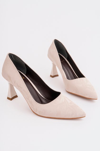 Textured Pointed Toe Thin Heeled Stiletto Women's Shoes