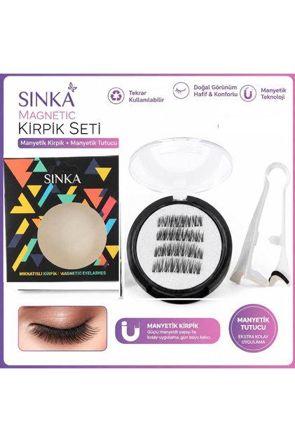 MIKNATISLI TAKMA KİRPİK TUTUCU APARAT İLE BİRLİKTE SET S-03