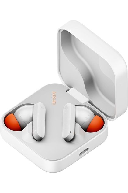 Buds Neo, True Wireless Earbuds, 52H Playtime, White 35dB Active Noise Cancelling, Bluetooth 6.0, Water-Resistant, 4 Mics for Clear Calls, Spatial Audio&EQ, Customizable via App