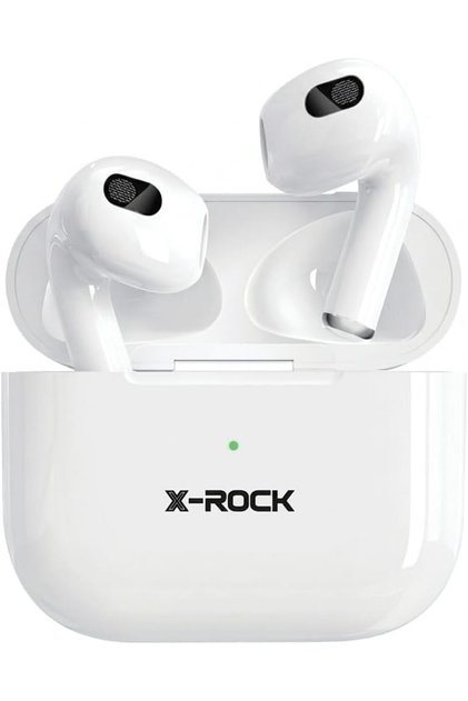 سماعات X-Rock اللاسلكية بتقنية البلوتوث مع علبة شحن، صوت ستيريو عالي الدقة، ميكروفون مدمج للمكاتب، شحن سريع، تحكم باللمس، عمر بطارية يصل إلى 40 ساعة، متوافقة مع آيفون