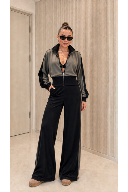 Women's Premium Stripe Detailed Jacketed Tracksuit Set