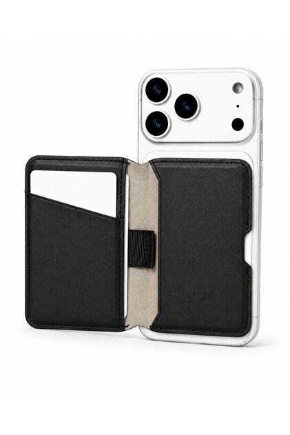 Rotex Black Magnetic Adhesive Card Holder