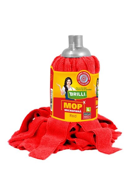 Rezerva mop Brilli, microfibra, marime L, Red