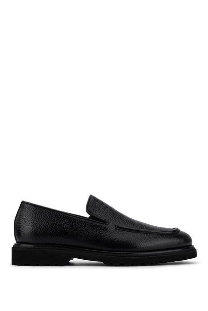 Men's Genuine Leather Black Loafer Shoes