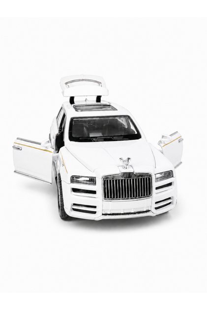 Beyaz Metal Lüks SUV Oyuncak Araba Açılır Kapılı Bagajlı Çek Bırak Model Araç
