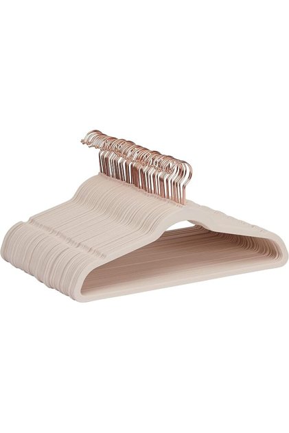 Slim, Velvet Non-Slip Suit Clothes Hangers, 50-Pack, Mint Green/Silver