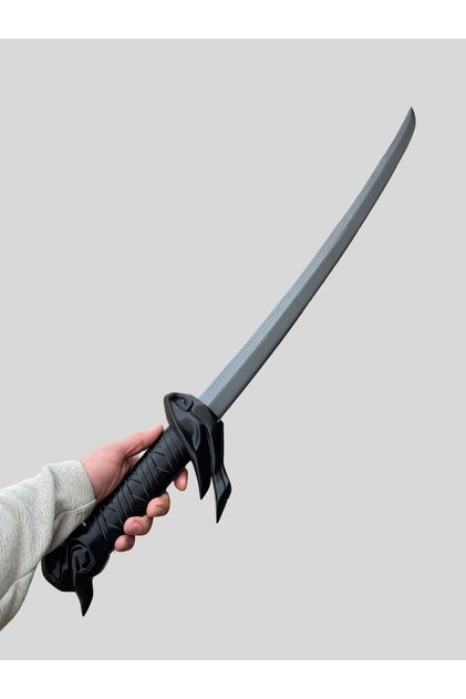 Yasuo League Of Legends Katana Katlanabilir Kılıç Siyah-gri 100cm Sert Plastik