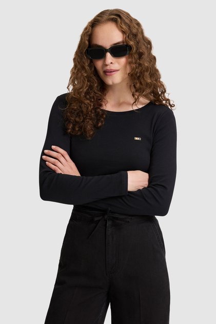 Kadın Siyah Tişört 50333801-VR046
