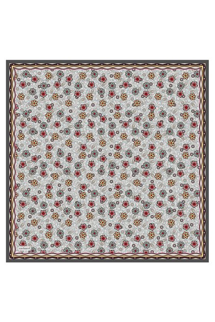 Gri 90X90 İpek Twill Eşarp