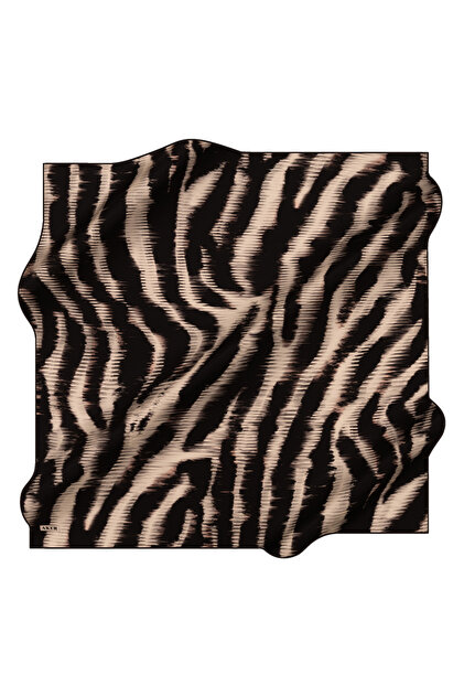 Ecru 90X90 Silk Twill Scarf