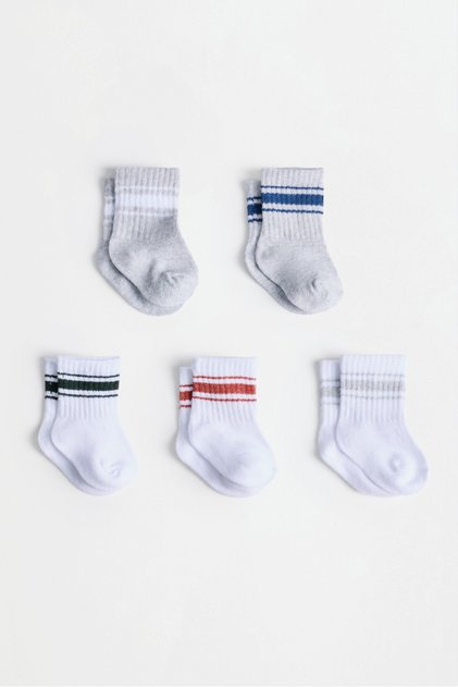 Çizgili uzun çorap (5'li paket)