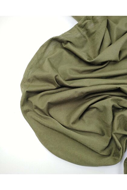 Warm Green Filled Tight Knit Single Jersey Combed Cotton Fabric for T-Shirts & Dresses 170X225Cm