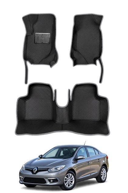 Renault Fluence Sedan (2009-2016) Uyumlu 7D Oto Paspas - Diamond Baskı Desen