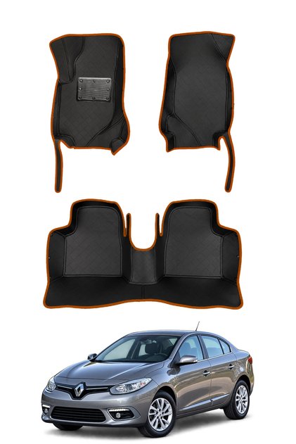 Renault Fluence Sedan (2009-2016) Uyumlu 7D Oto Paspas - Diamond Baskı Desen