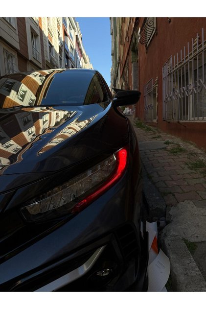 Honda Civic (FC5) 2016-2021 Gündüz Led Sticker Set Kırmızı