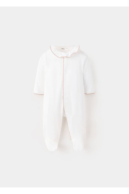 Kontrast şeritli tulum pijama