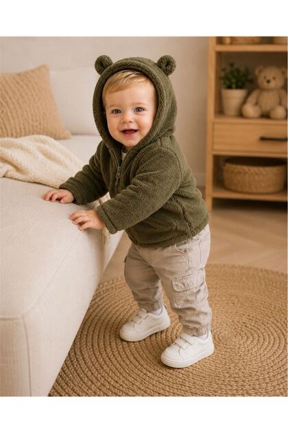 Bysen Milo Cozy Baby Coat Unisex Baby Hooded Winter Soft Warm Keeping