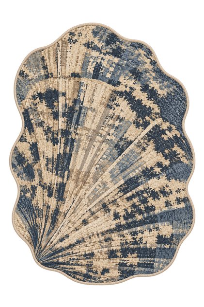 Sdt Sea Shell Patterned Modern Woven Base Decorative Carpet Sdtamour4156