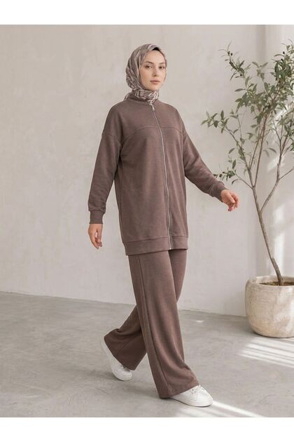 Roba Detail Zippered Suit - Light Brown