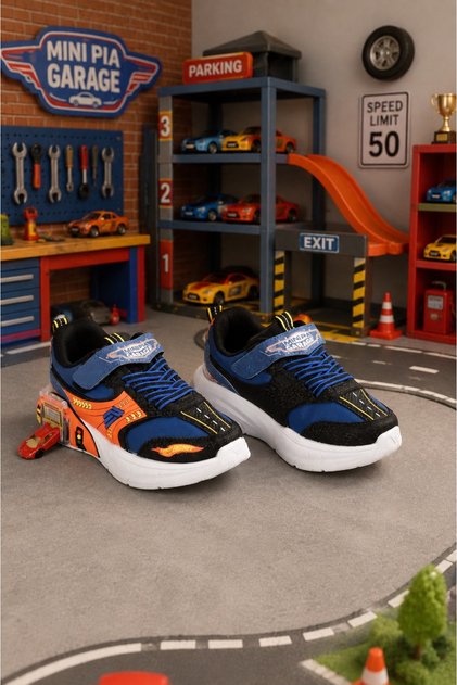 Boys' Orthopedic Garage Sole Sports Shoes – Double Metal Trolley Design